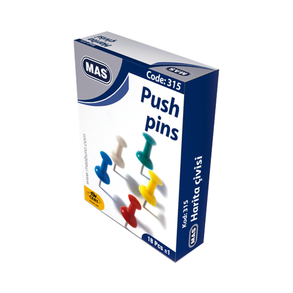 Mas Harita Çivisi Karışık Renkli 315 (1 Adet)