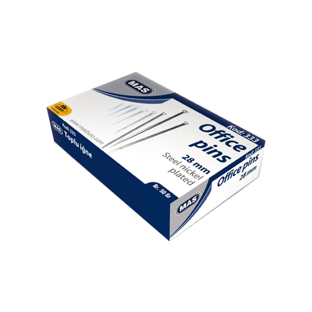 Mas Toplu İğne Nikel 28 MM 50 GR 333 (1 Adet)