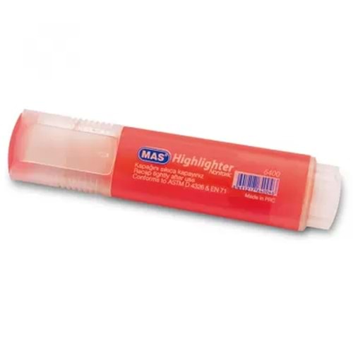 Mas Fosforlu Kalem Oranj 6400 (1 Adet)