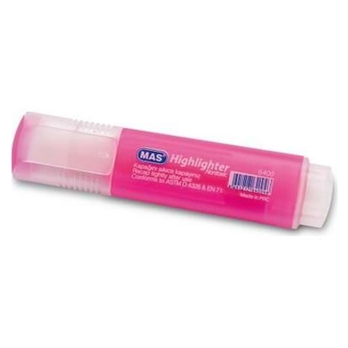 Mas Fosforlu Kalem Pembe 6400 (1 Adet)