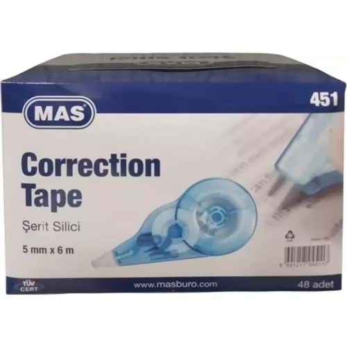 Mas Şerit Silici 5mmx6m Askılı Poşette-451 (1 Adet)