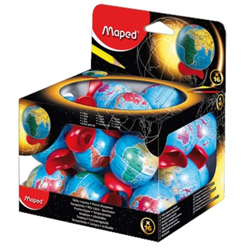 Maped Öğrenci Kalemtıraşı Globe Metal Küre Hazneli 16 LI 51111 (1 Adet)