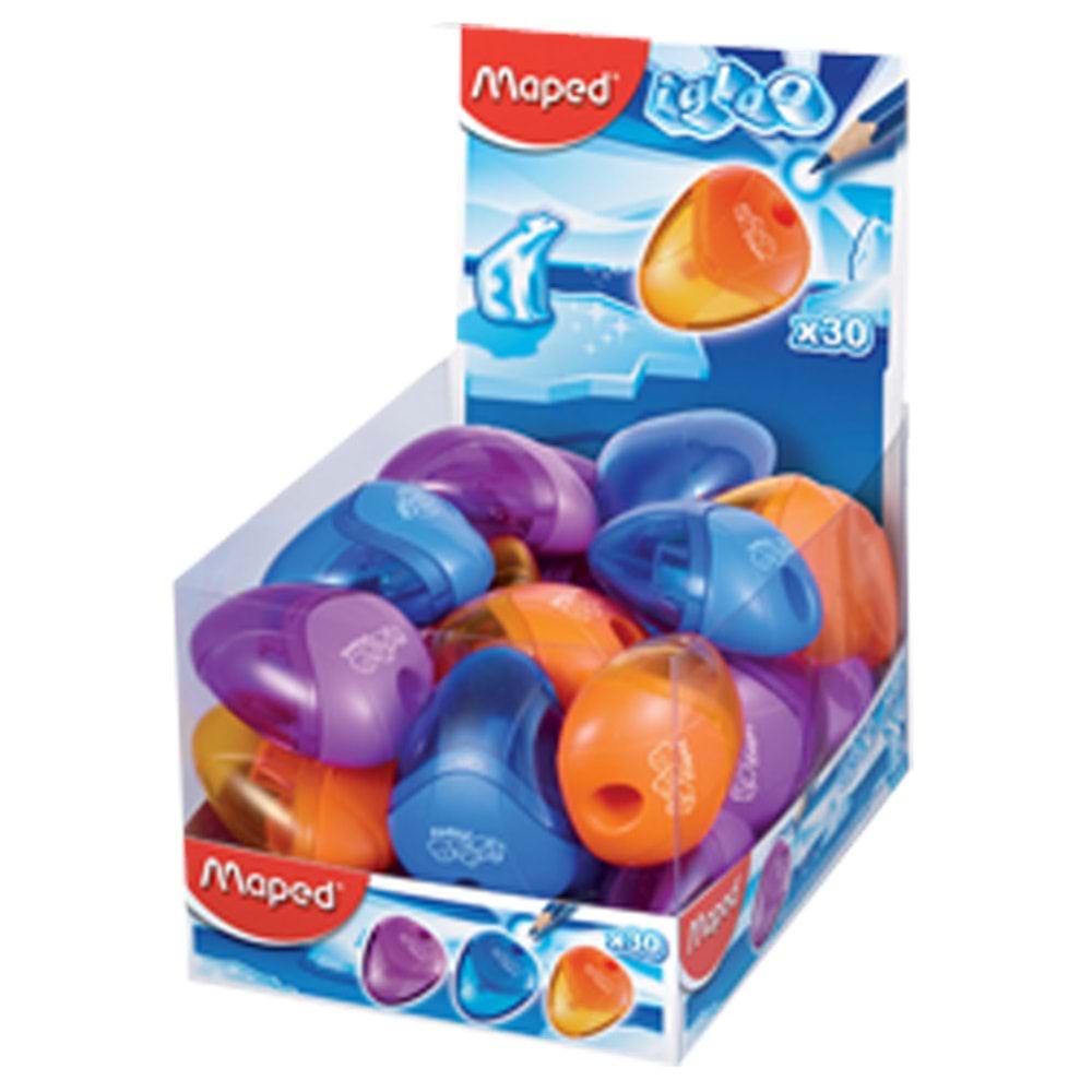 Maped Öğrenci Kalemtıraşı I-Gloo Plastik Tekli Hazneli 534754 (1 Adet)
