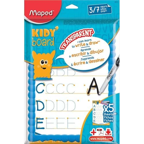 Maped Yazı Tahtası Kıddy Board Çoçuk Esnek Ve Transparan Kit