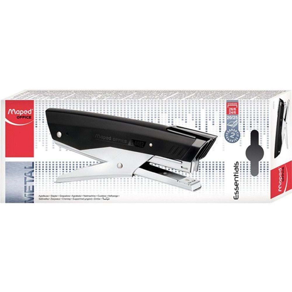 Maped Pens Tipi Zımba Makinesi Essentials Metal 20-25 Syf 24/6-26/6 Siyah 440210