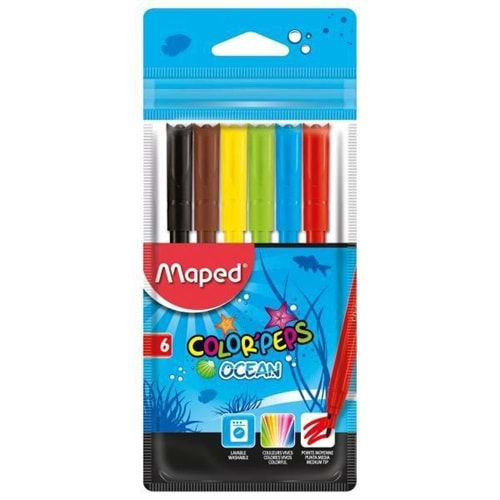 Maped Keçeli Boya Kalemi Ocean 6 Renk 845723