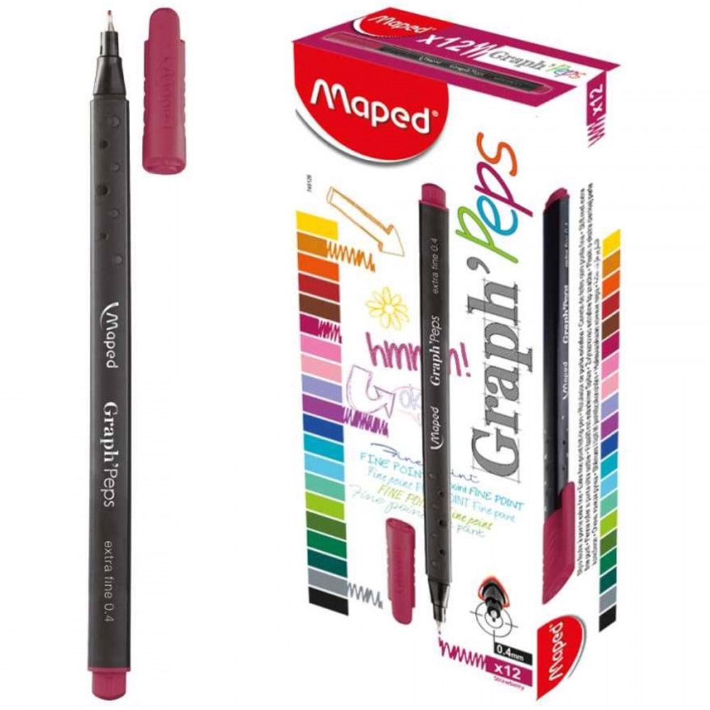 Maped Fineliner Graph 0.4 MM Koyu Pembe 749126 (1 Adet)