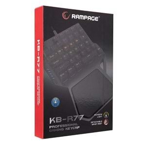 Rampage KB-R77 PALM USB Rainbow Backlight Blue Switch Mekanik 36 Tuşlu Mini Gaming Oy Klavyesi