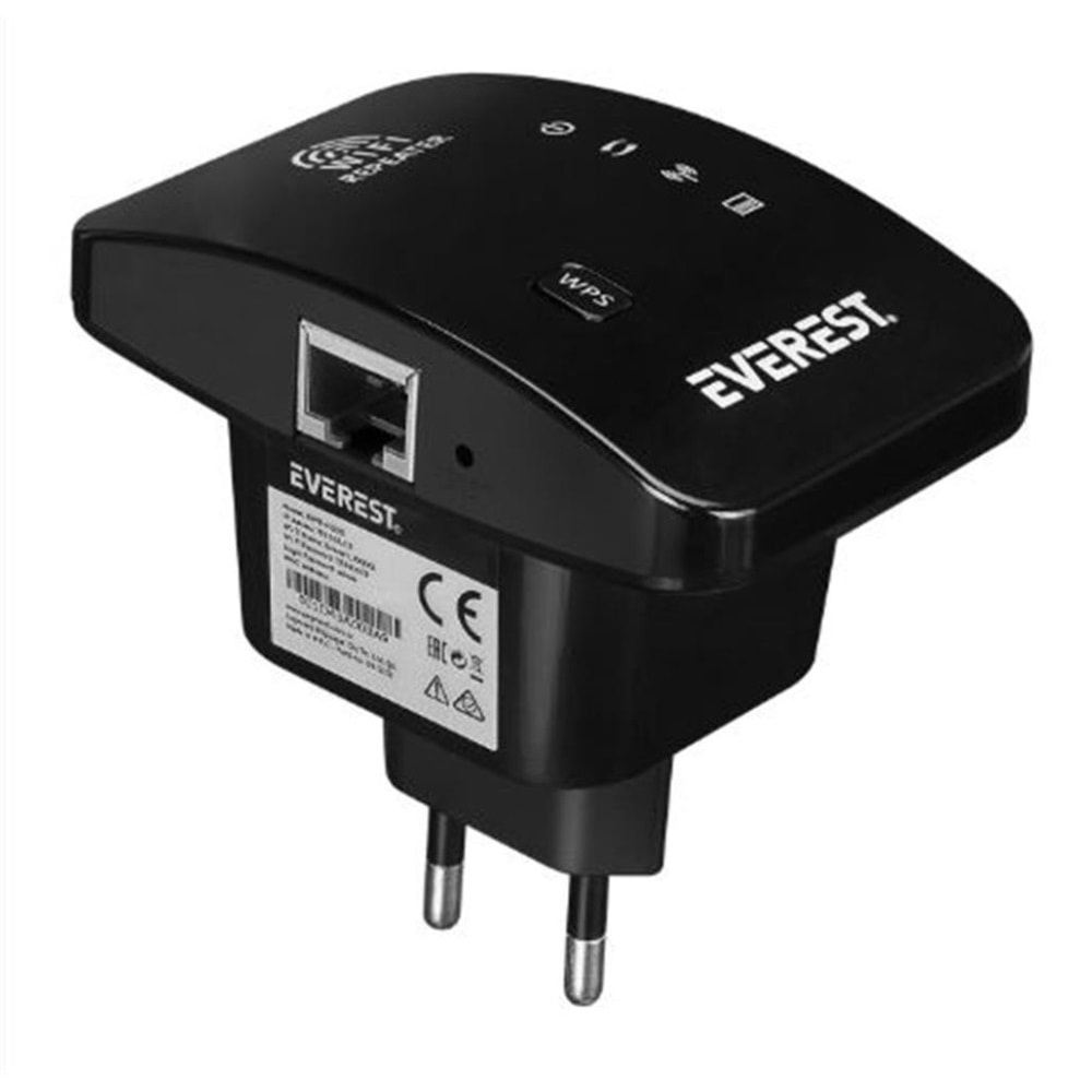 Everest EWR-N300 2.4GHz 300Mbps 1xWAN-LAN Dahili Antenli Repeater+AP Kablosuz Menzil Genişletici