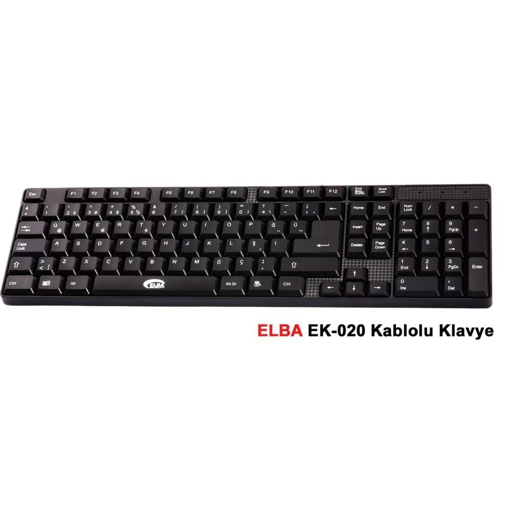 Elba EK-020 Q Usb Siyah Türkçe Kablolu Standart Klavye