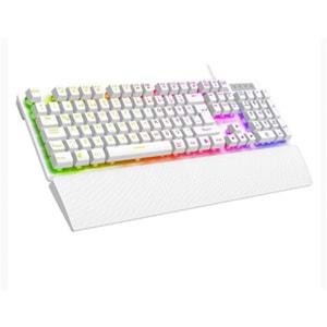 Rampage KM-RX7 FORTUNA V2 Gökkuşağı Aydınlatmalı USB Beyaz Combo Q Gaming Klavye + 12800 dpi Mouse