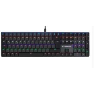 Rampage GRANITE PRO Siyah-Gri Low Profile BLUE SWITCH Q Rainbow Mekanik Gaming Oyuncu Klavye