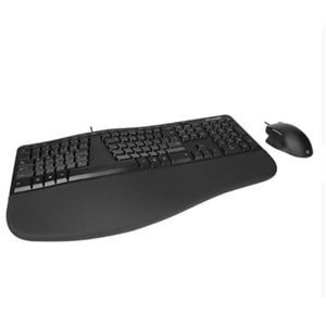Microsoft Ergonomic Desktop Kablolu Klavye Mouse Set Hebrew Layout RJY-00016 (İthalatcı Garantili)