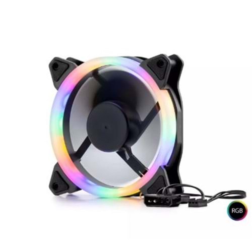 Hadron Hdx1522 Kasa Fanı Performans 4Pin Rgb 12Cm Siyah