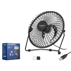 HADRON HDX7252 USB Metal Vantilatör 18 cm Siyah Beyaz