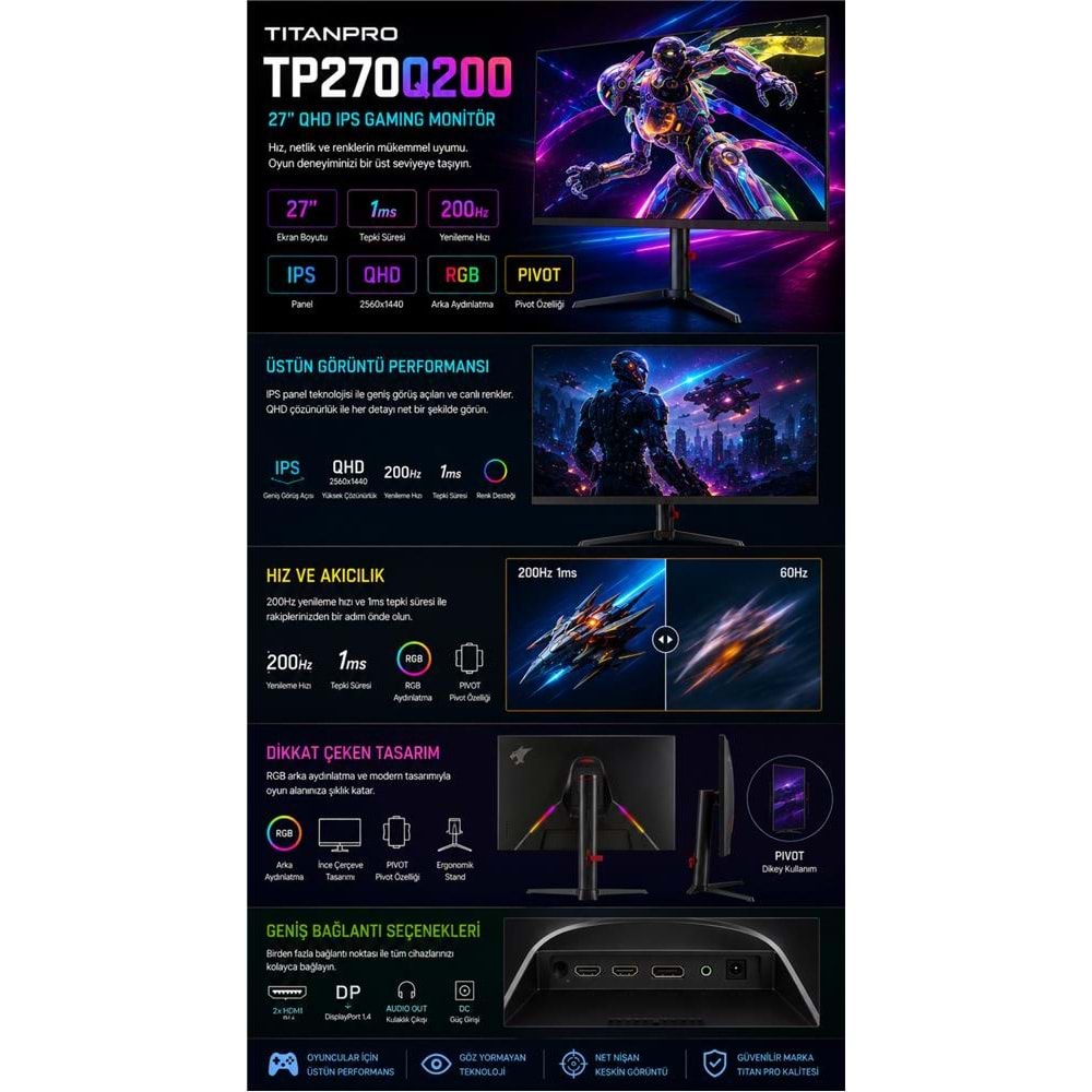 TITANPRO TP270Q200 27