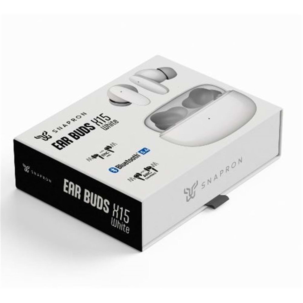 Snapron SNK-9005 Beyaz ANC & ENC Kablosuz Bluetooth 5.4 Kulaki İçi Kulaklık