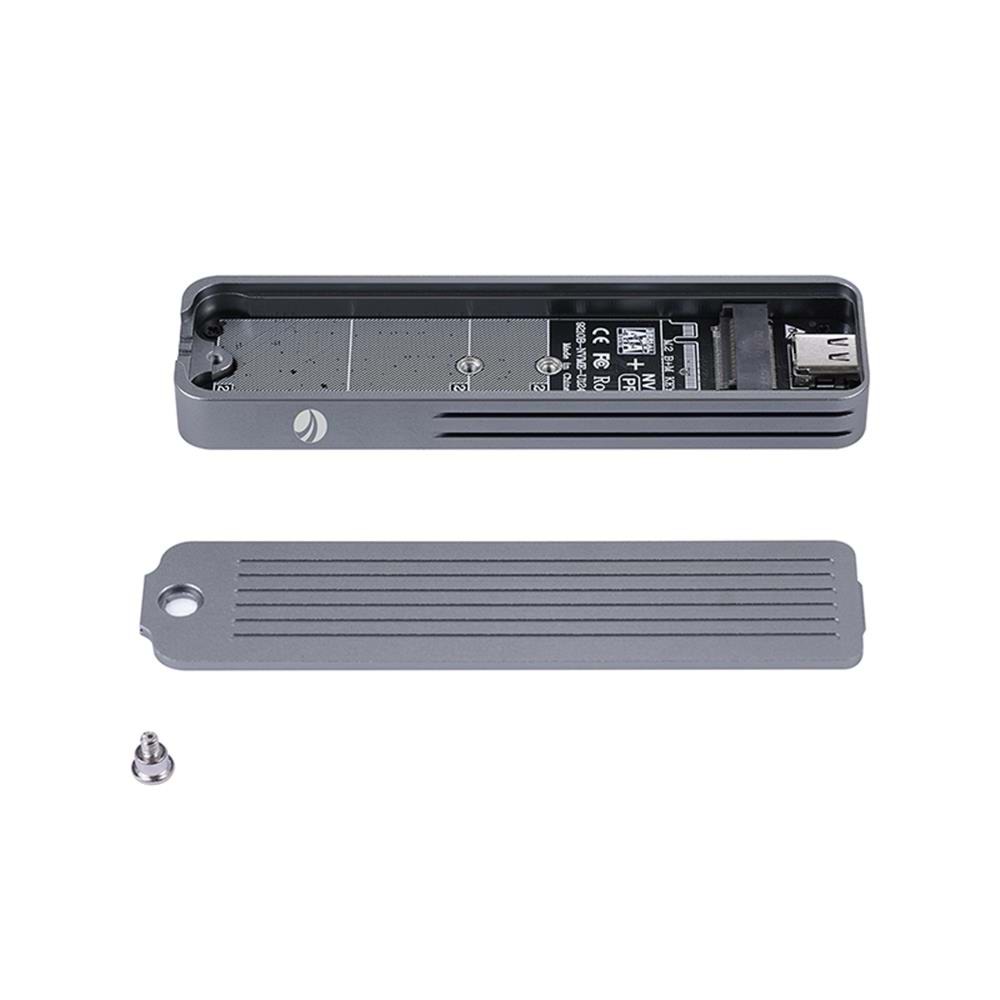 Vcom CU855SN-F USB 3.2 Gen 2 Type-C M.2 NVMe Parmak İzli SSD HDD Kutusu