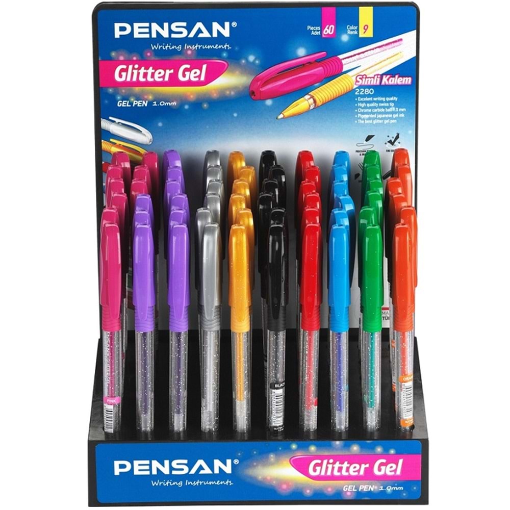 Pensan Tükenmez Kalem Jel Simli 1.0 mm 2280 (1 Adet)