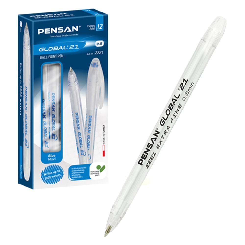 Pensan Tükenmez Kalem Global 0.5 mm Siyah 2221 (1 Adet)