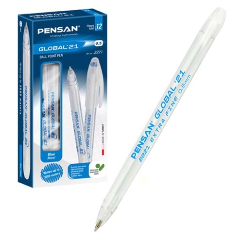 Pensan Tükenmez Kalem Global 0.5 mm Mavi 2221 (1 Adet)