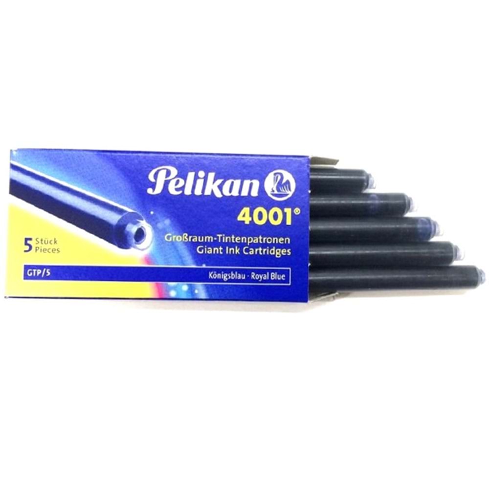 Pelikan Dolma Kalem Kartuşu Uzun Royal Mavi 5 Li 4001 (1 Adet)