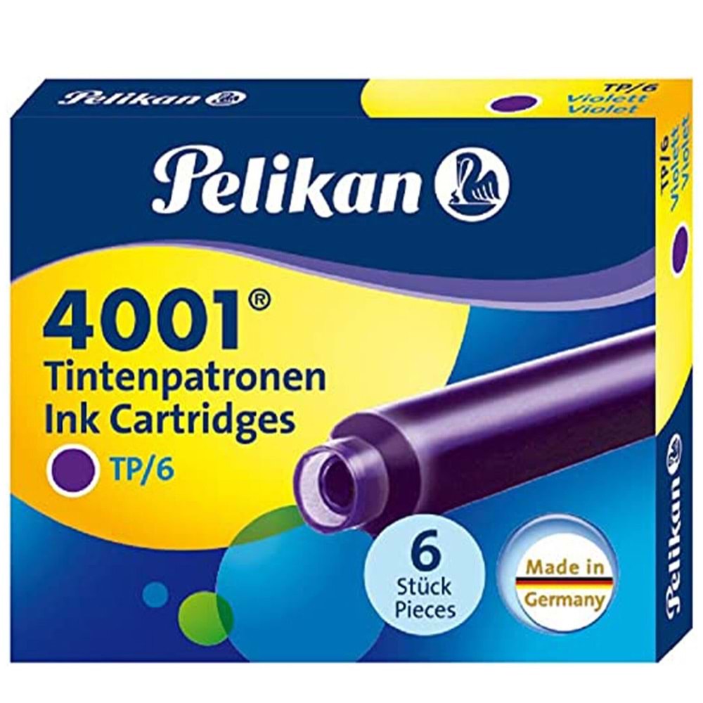 Pelikan Dolma Kalem Kartuşu Küçük Violet 6 LI 4001 (1 Adet)