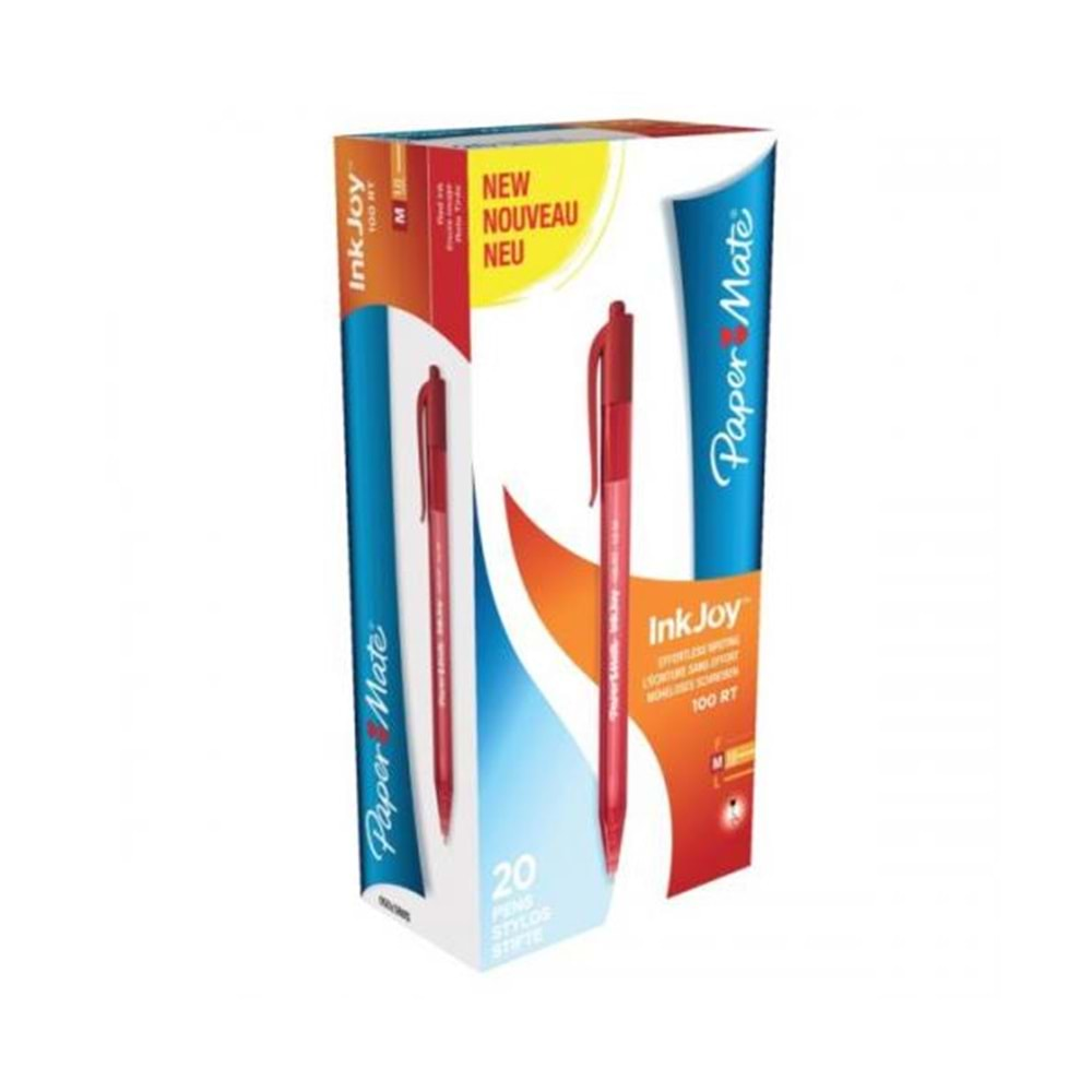 Paper Mate Tükenmez Kalem Inkjoy 100 RT 1.0 MM Kırmızı Basmalı S0957050