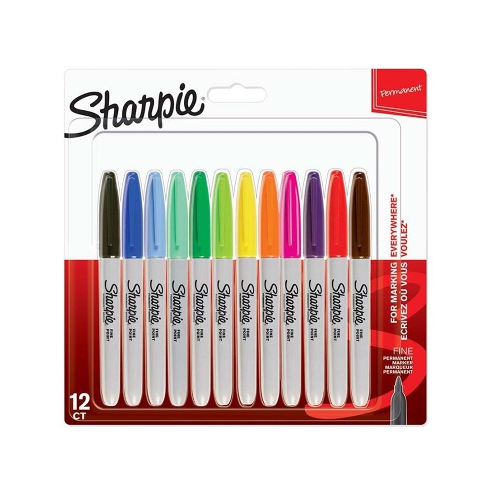 Sharpie Markör Permanent Fine Karışık Renk 12 Lİ 2065404