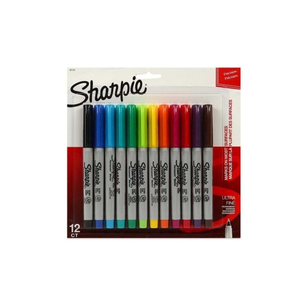 Sharpie Markör Permanent Ultra Fine Karışık Renk 12 Lİ SH-2065408