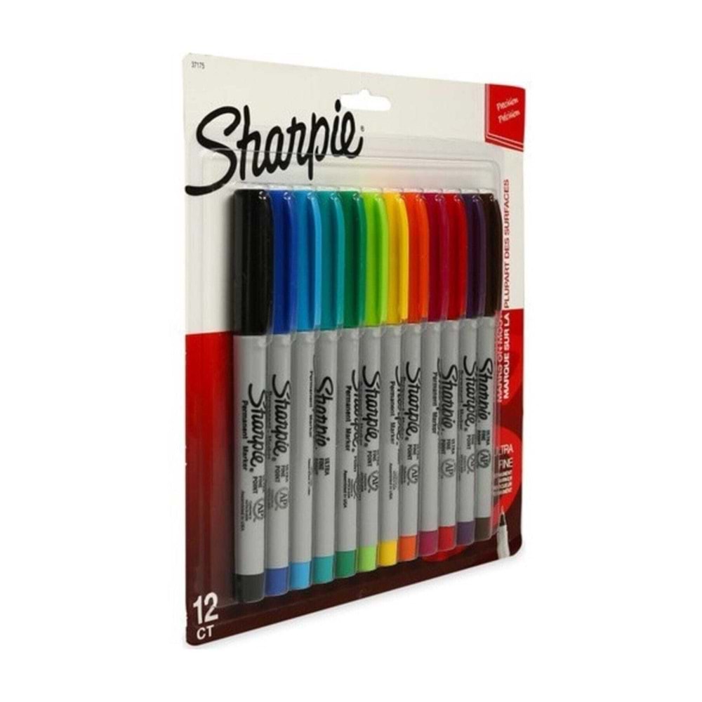 Sharpie Markör Permanent Ultra Fine Karışık Renk 12 Lİ SH-2065408