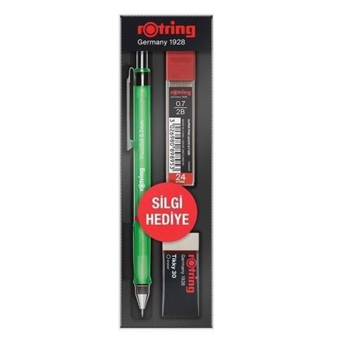 Rotring Okul Seti Visuclick Versatil/Min Silgi 0.7 MM Yeşil RO-VK07