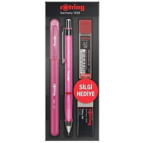 Rotring Okul Seti Visuclick+Jel 0.7 MM Pembe