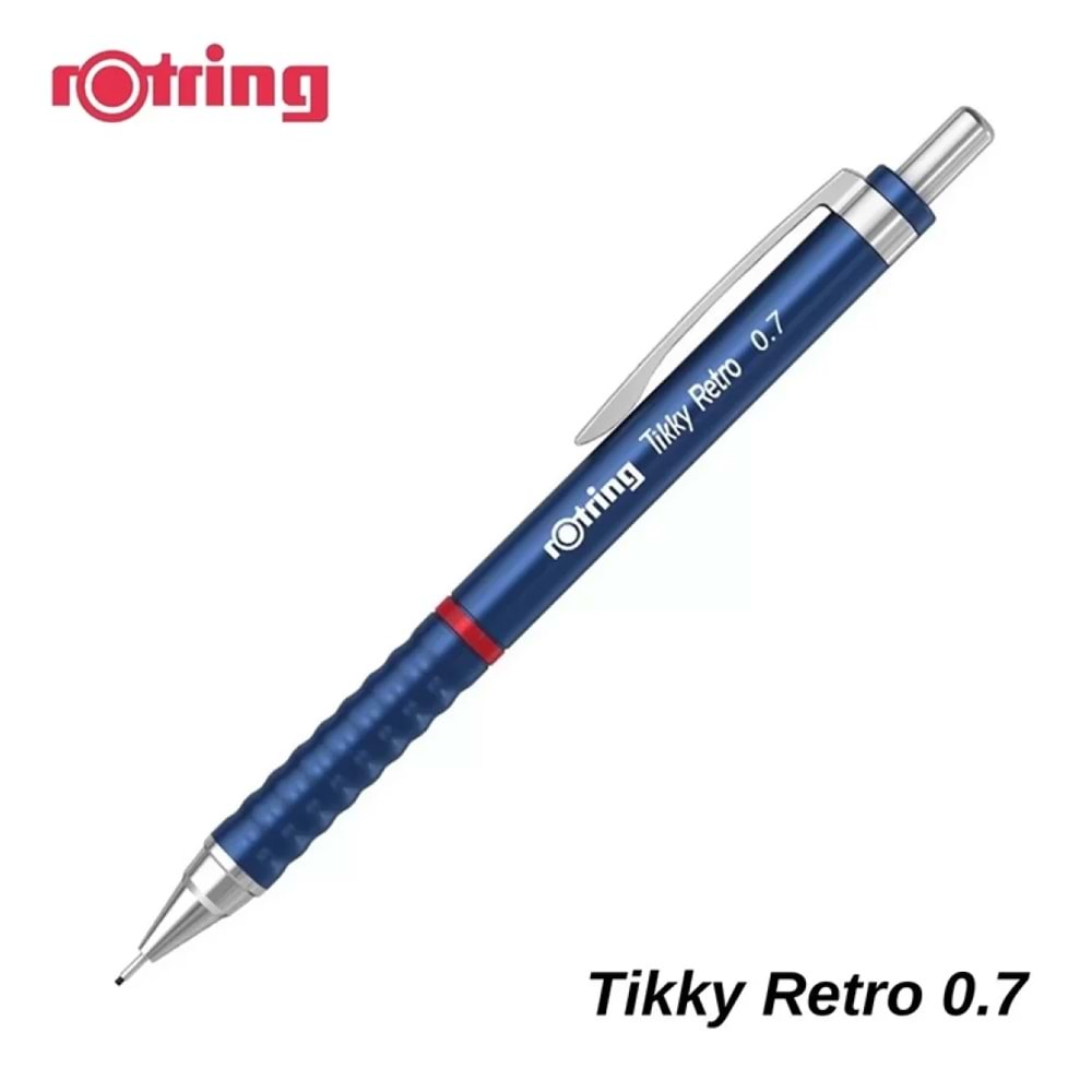 Rotring Versatil Kalem Tıkky Retro Metalik Mavi 0.7 MM 2202569 (1 Adet)