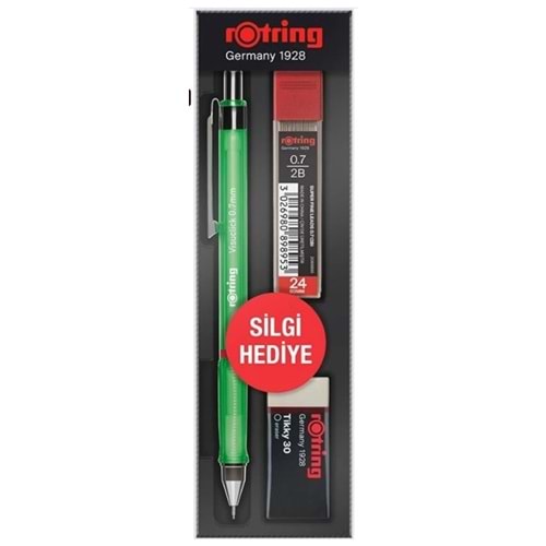 Rotring Okul Seti Visuclick Versatil /Min Silgi 0.7 MM Opak Yeşil RO-VK07