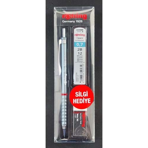 Rotring Okul Seti Versatil+Min Silgi Hediyeli Tikky Retro 0.7 Gri