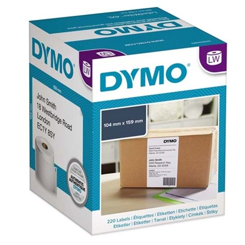 Dymo Ekstra Geniş Sevkiyat Etiketi 220 Etiket 104x159 MM LW 4XL