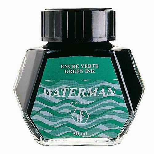 Waterman Dolma Kalem Mürekkebi Cam Şişede 50 ML Yeşil S0110770