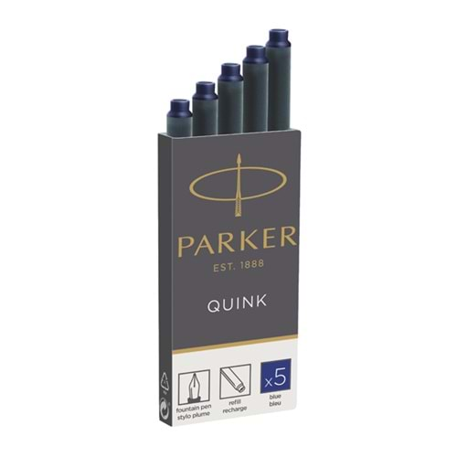 Parker Dolma Kalem Kartuşu Quink 5 Lİ Mavi 1950384