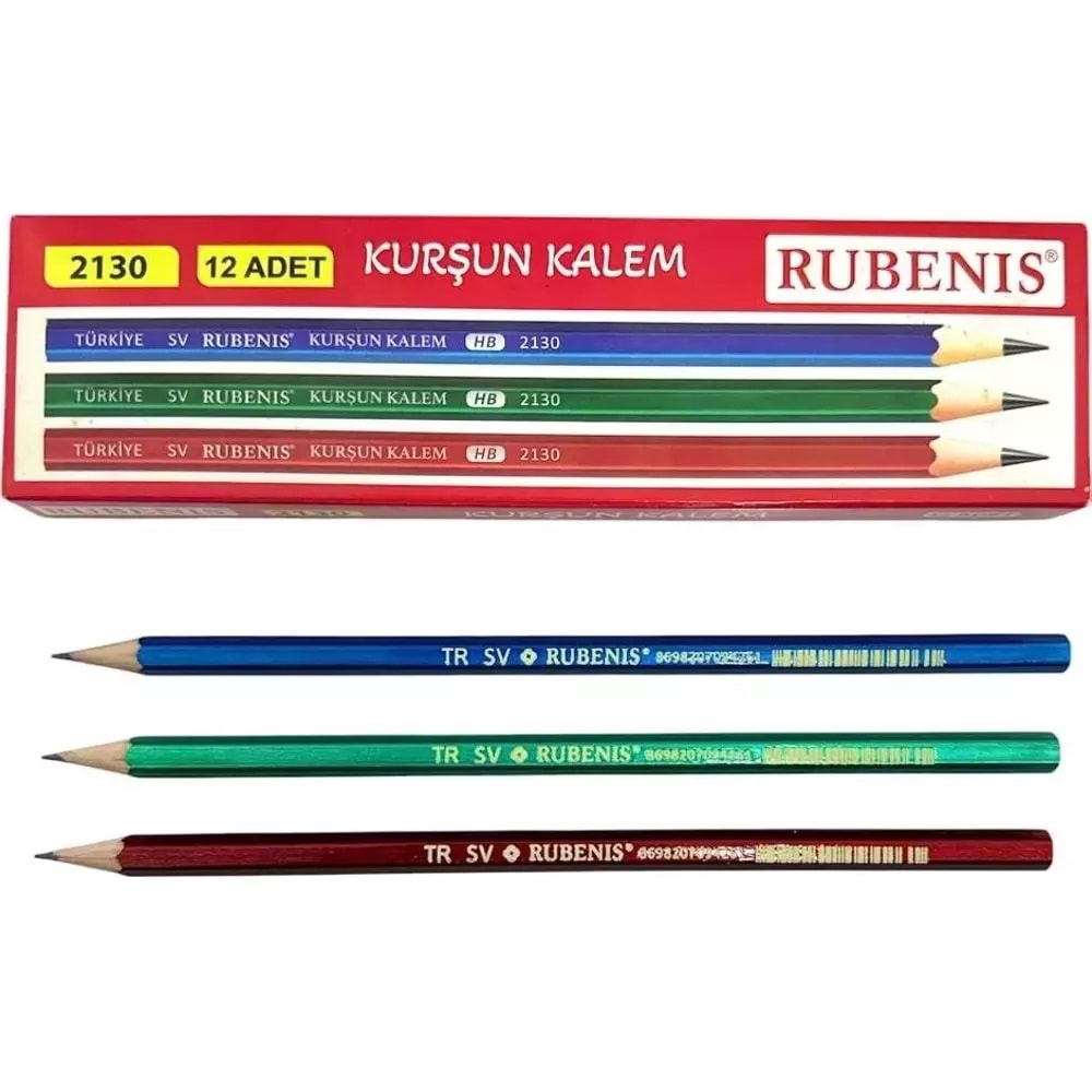 Rubenis Kurşun Kalem Mercanlı Hb 2130 (1 Adet)