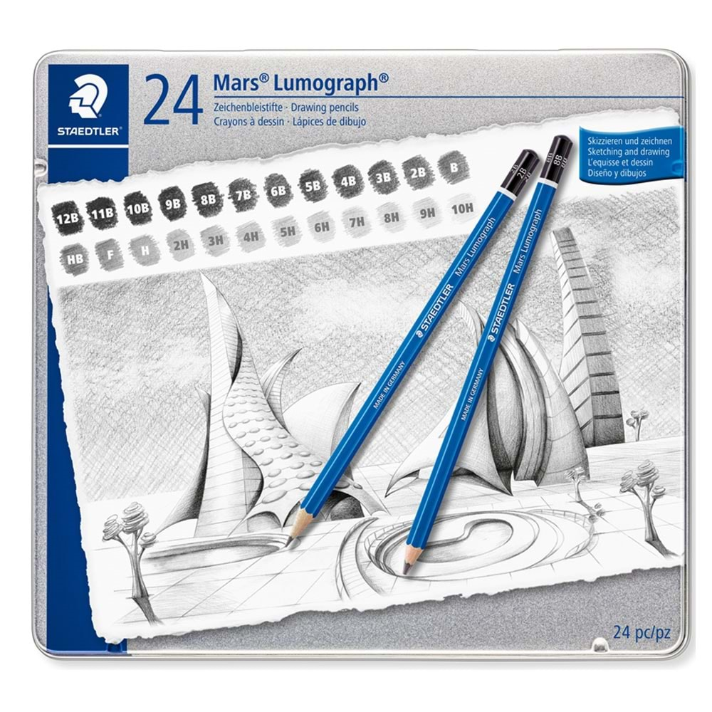 Staedtler Kurşun Kalem Mars Lumograph Metal 24 Lü 100 G24