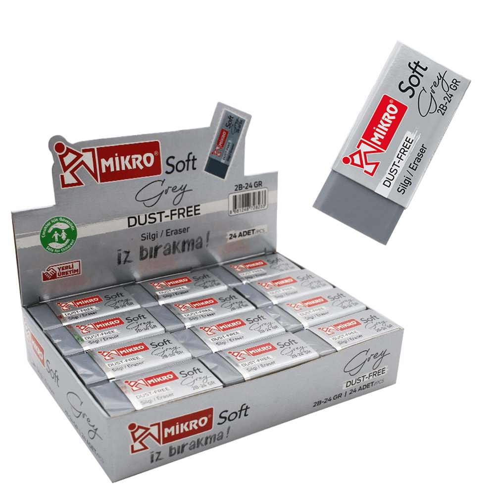 Mikro Silgi Gri 2B-(1 Adet)