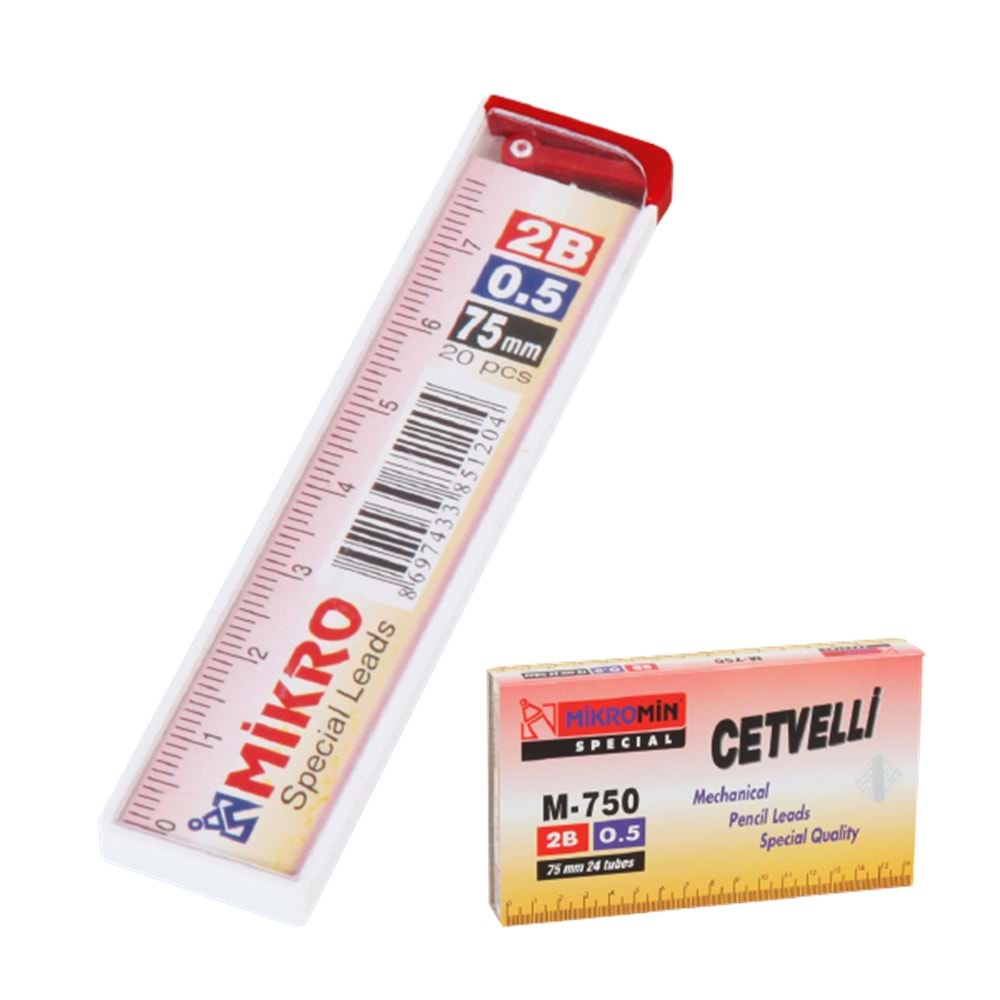 Mikro Min Cetvelli 2B 75 MM 0.5 MM M-750 (1 Adet)