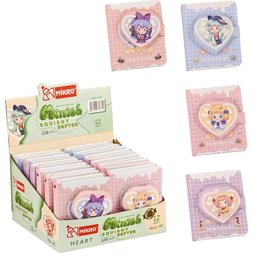 Mikro Not Defteri Minish Heart Squıshy Mini 128 YP MİNİ-40