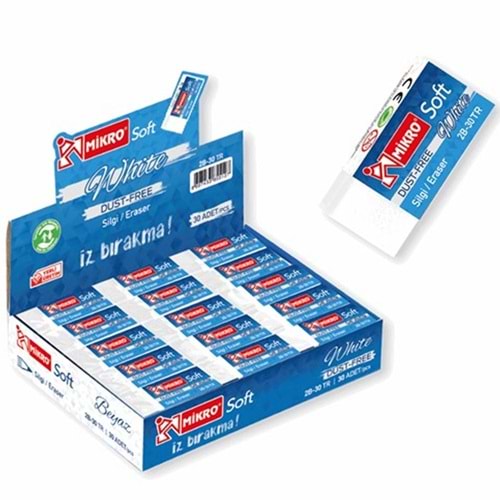Mikro Silgi Soft Beyaz 2B-30TR (1 Adet)