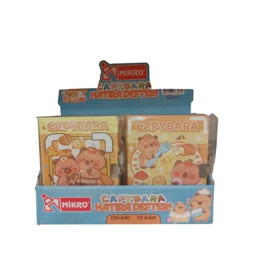 Mikro Hatıra Defteri Kilitli Capybara St. GN-640 (1 Adet)