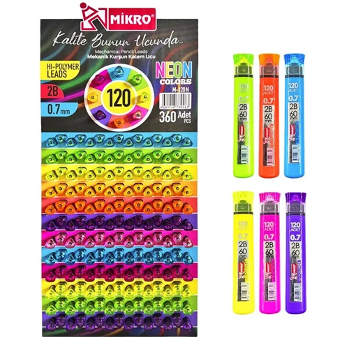 MİKRO 120 Lİ NEON ÜÇGEN MİN BÜYÜK STAND 0.7MM (1 Adet)