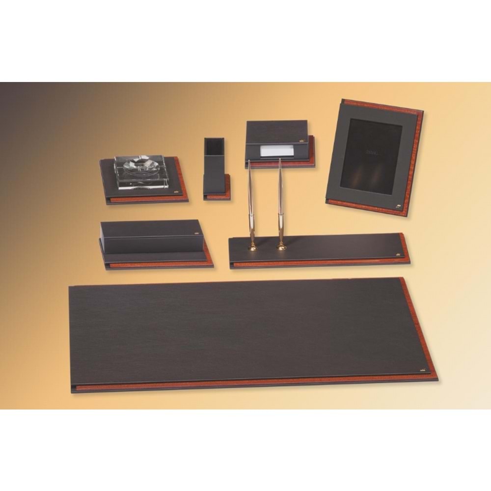 Tabac Sümen Takımı Deri Ve Ağaç Mat Siyah 795 11