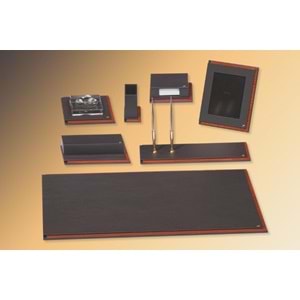 Tabac Sümen Takımı Deri Ve Ağaç Mat Siyah 795 11