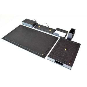 Tabac Sümen Takımı Deri Ve Hasır Mat Siyah 740-11